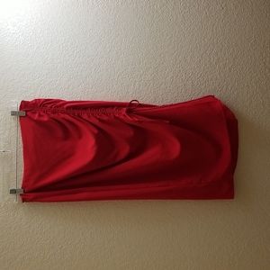 Zara red pencil split skirt - Size L